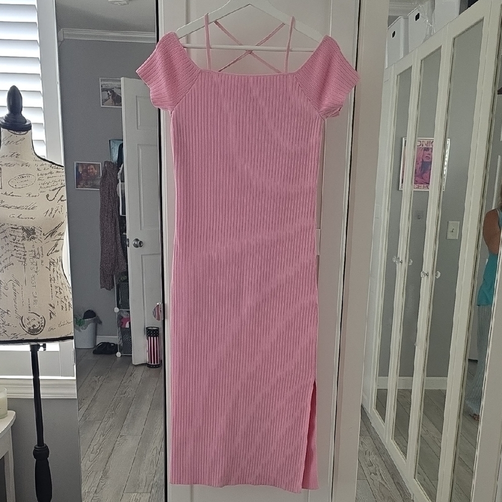 Wayf Deena Knit Off-Shoulder Midi Dress - Picture 5 of 5